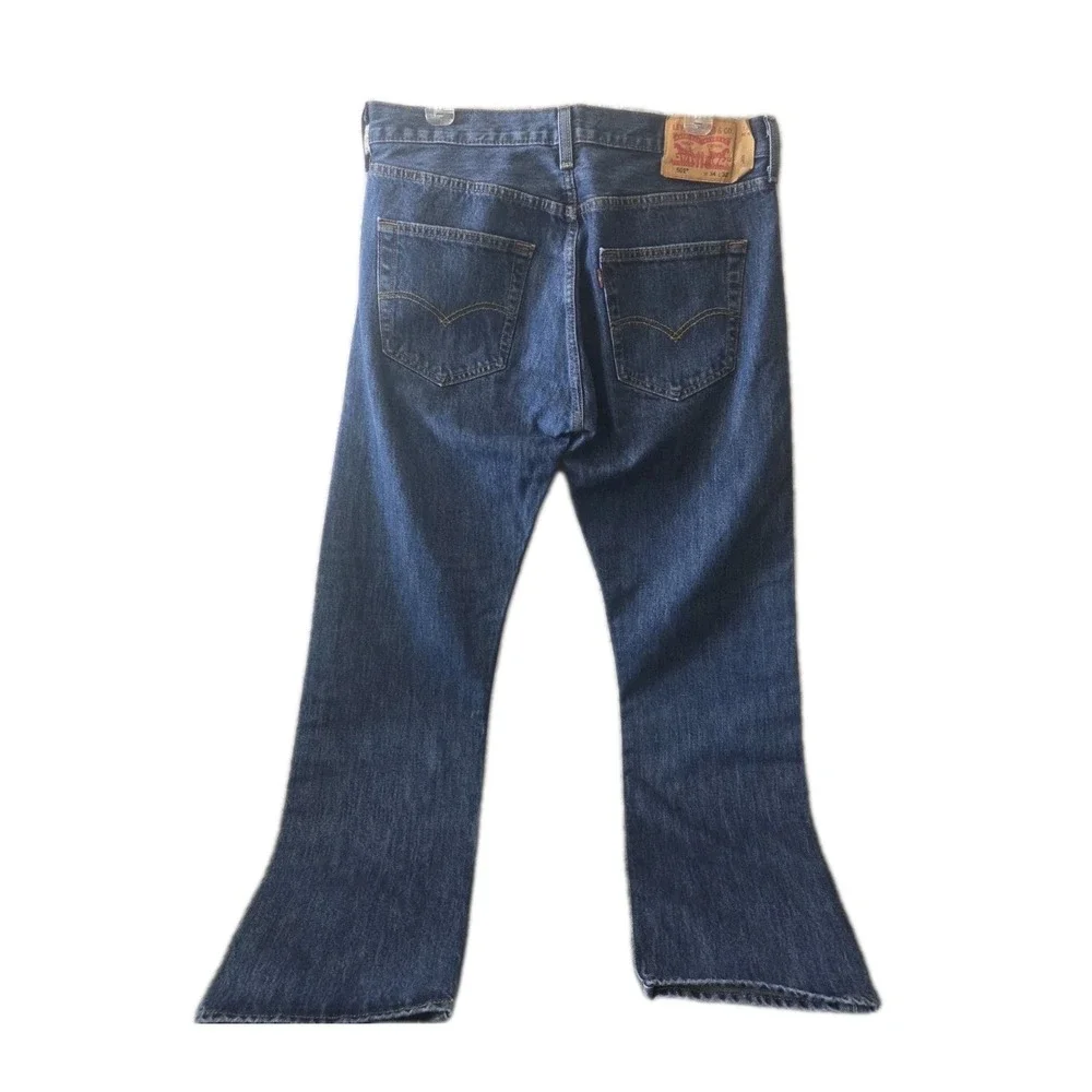 Levi's 501 Original Fit Button Fly‎ Jeans Blue Denim Men's Size 34x32...